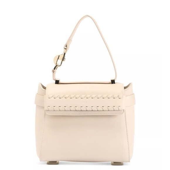 Chloe Handbags - Chloé Nacha Small Top Handle Leather Bag in beige nude NWT